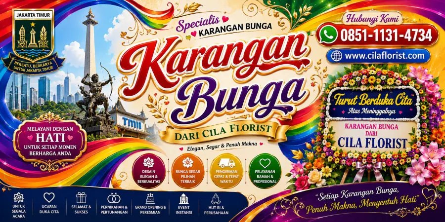 Bunga Papan Jakarta Timur Custom Sesuai Identitas Perusahaan