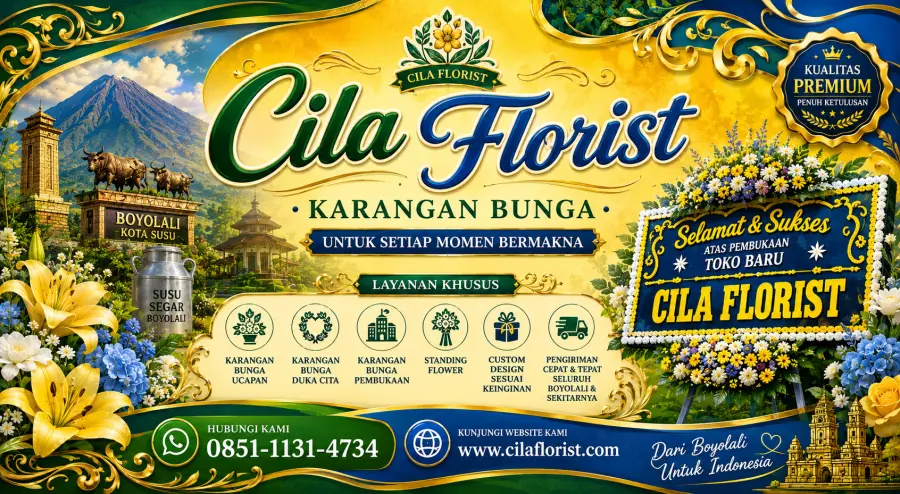 Florist Karangan Bunga di Boyolali Siap Kirim ke Seluruh Kecamatan