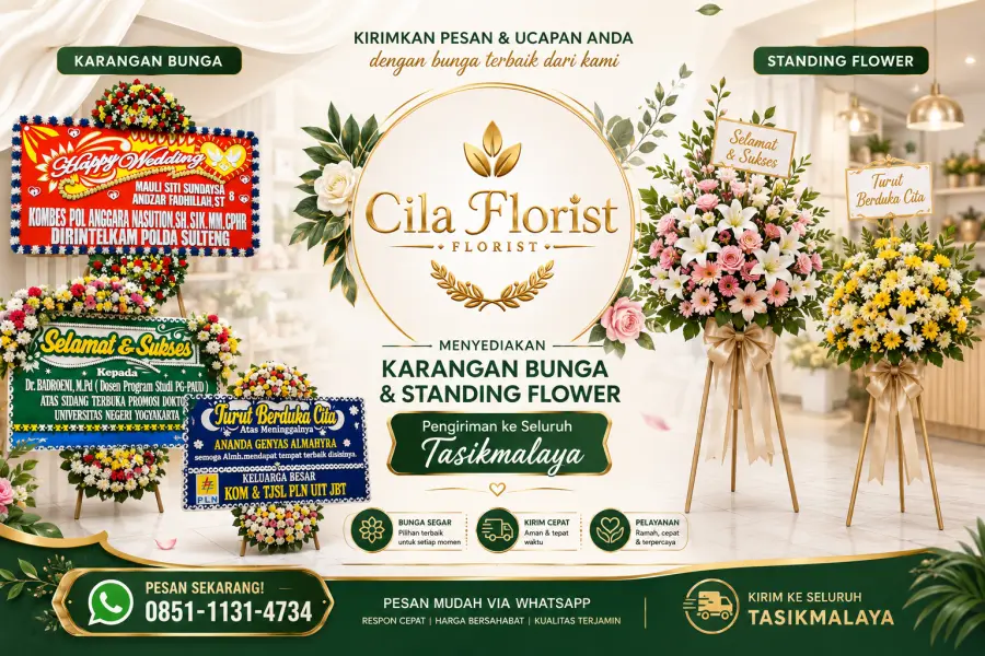 Florist Tasikmalaya Terpercaya: Karangan Bunga Papan, dan Standing Flower