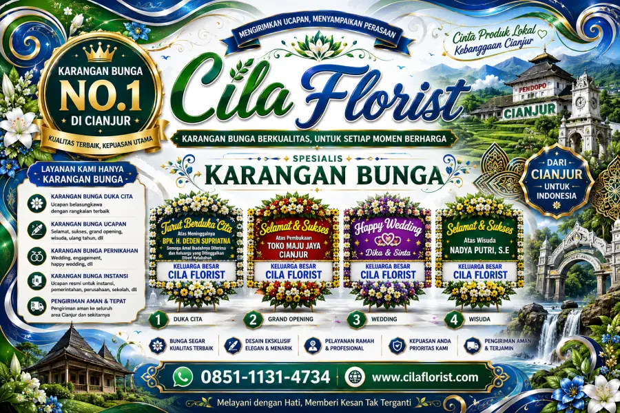 Jasa Karangan Bunga Cianjur Profesional untuk Ucapan Selamat dan Duka Cita
