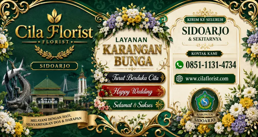 Jual Karangan Bunga Sidoarjo: Happy Wedding, Duka Cita & Selamat Sukses