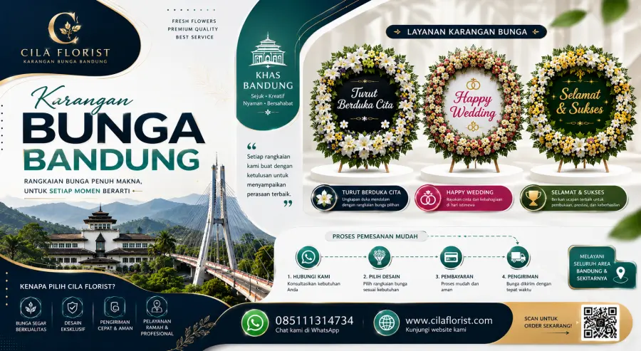 Karangan Bunga Bandung Berkualitas dengan Pengiriman ke Seluruh Kota