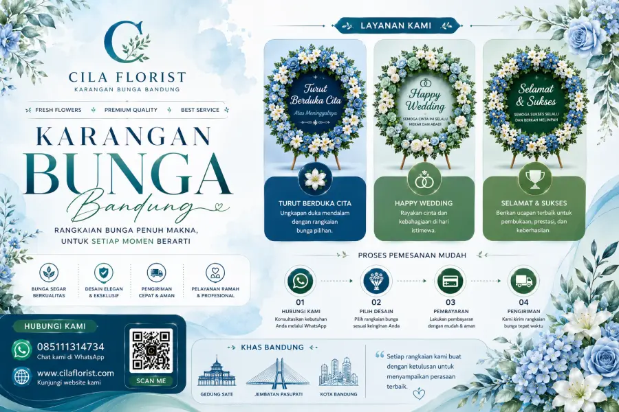 Karangan Bunga Bandung Custom Sesuai Permintaan dengan Pengerjaan Cepat