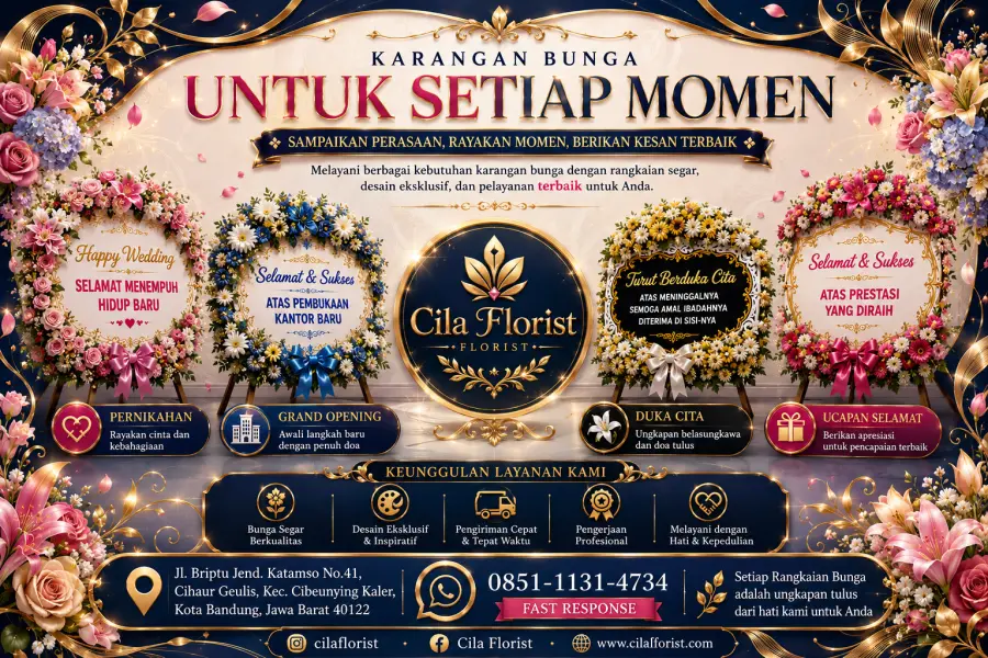 Karangan Bunga Bantul untuk Ucapan Selamat, Pernikahan, dan Duka Cita