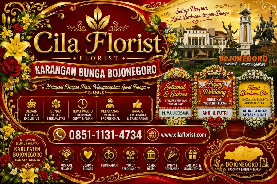 Karangan Bunga Bojonegoro Terbaik 2026 untuk Ucapan Selamat dan Duka Cita