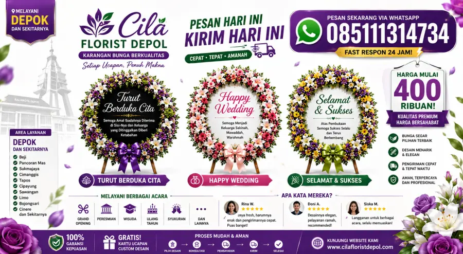 Karangan Bunga Depok Terdekat, Harga Murah dan Siap Kirim