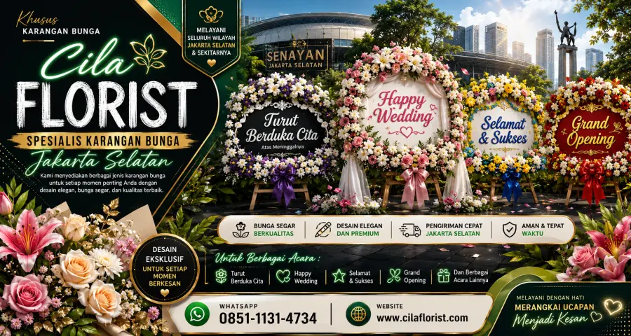 Karangan Bunga Duka Cita Jakarta Selatan dengan Pengiriman Cepat ke Lokasi