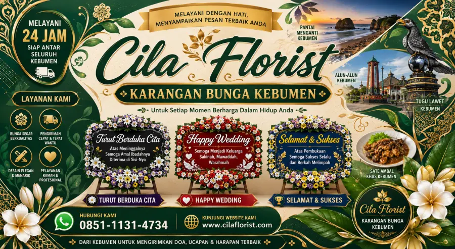 Karangan Bunga Duka Cita Kebumen Siap Kirim ke Rumah Duka