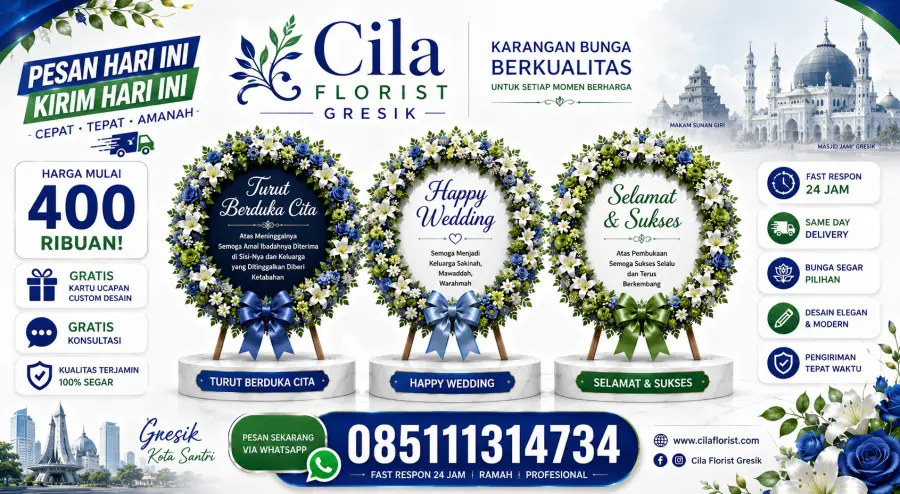 Karangan Bunga Gresik Custom Sesuai Permintaan dan Budget
