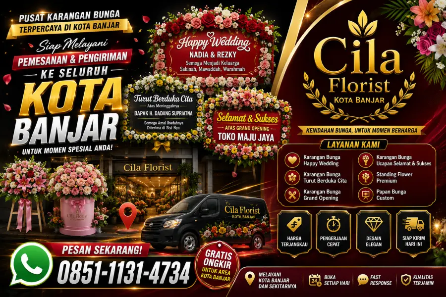 Karangan Bunga Happy Wedding Kota Banjar Terbaik untuk Pernikahan