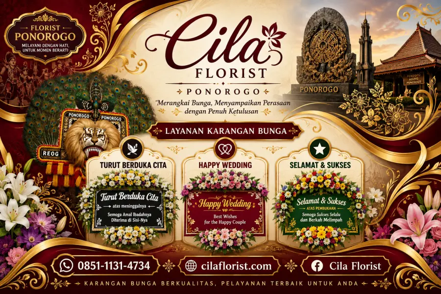 Karangan Bunga Happy Wedding Ponorogo Siap Antar ke Lokasi Acara