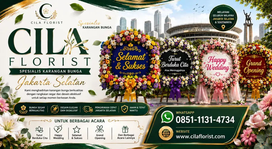 Karangan Bunga Jakarta Selatan Custom Sesuai Tema Acara dan Identitas Perusahaan