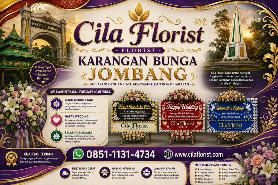 Karangan Bunga Jombang: Ucapan Pernikahan, Duka Cita & Grand Opening