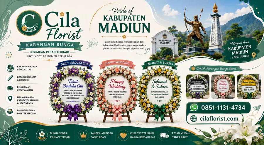 Karangan Bunga Kabupaten Madiun yang Dibuat dengan Hati untuk Berbagai Momen