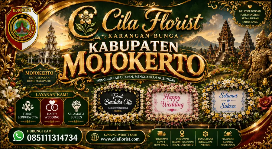 Karangan Bunga Kabupaten Mojokerto Terbaik untuk Ucapan Selamat dan Sukses
