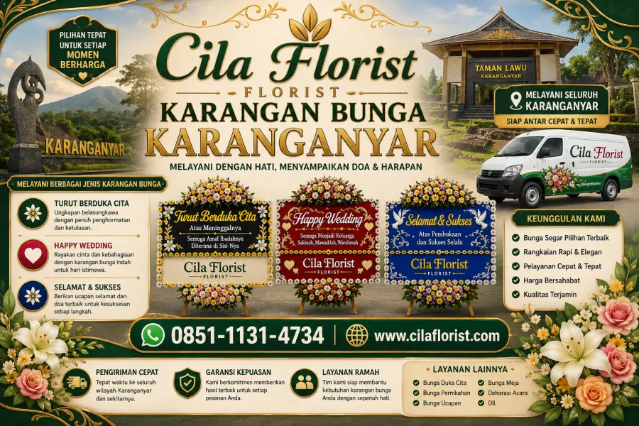 Karangan Bunga Karanganyar Terbaik dan Terpercaya | Florist Online 24 Jam