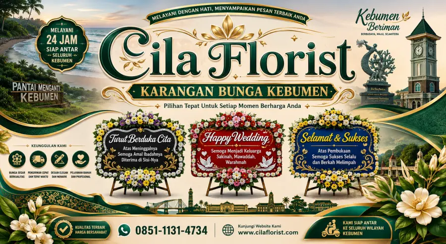 Karangan Bunga Kebumen Custom Sesuai Tema Acara
