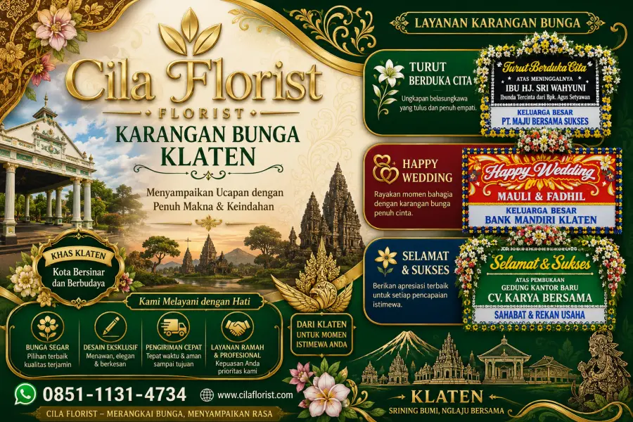 Karangan Bunga Klaten Terbaik: Florist Profesional untuk Duka Cita, Pernikahan, dan Grand Opening