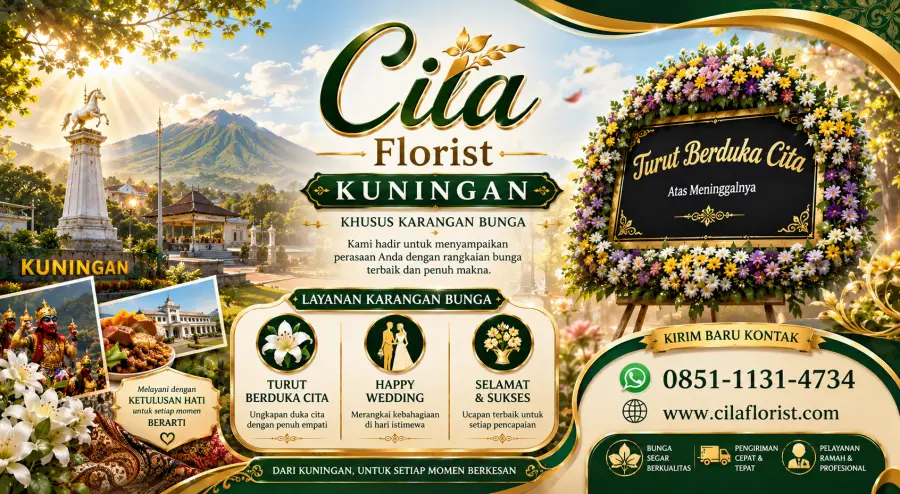 Karangan Bunga Kuningan 24 Jam Siap Antar ke Seluruh Wilayah Kabupaten Kuningan