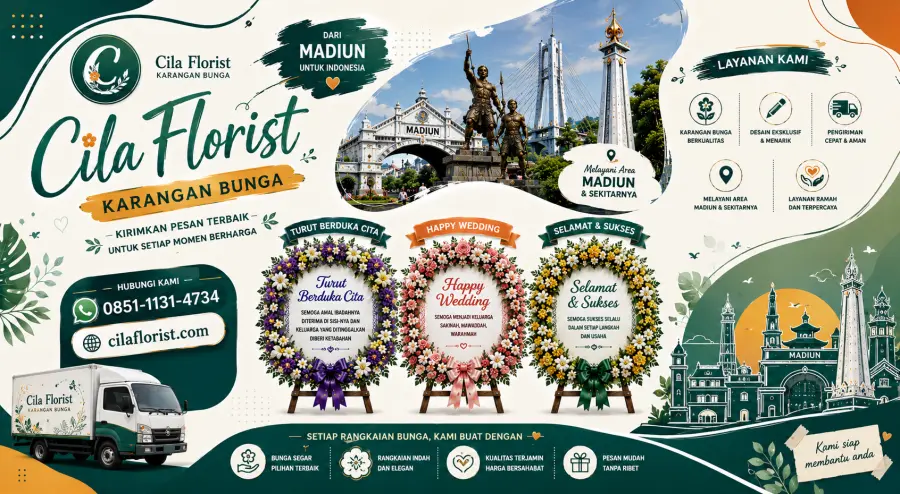 Karangan Bunga Madiun Terdekat dengan Harga Murah dan Desain Elegan