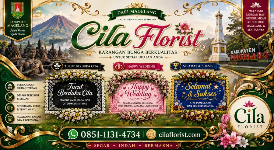 Karangan Bunga Muntilan Kabupaten Magelang untuk Berbagai Acara