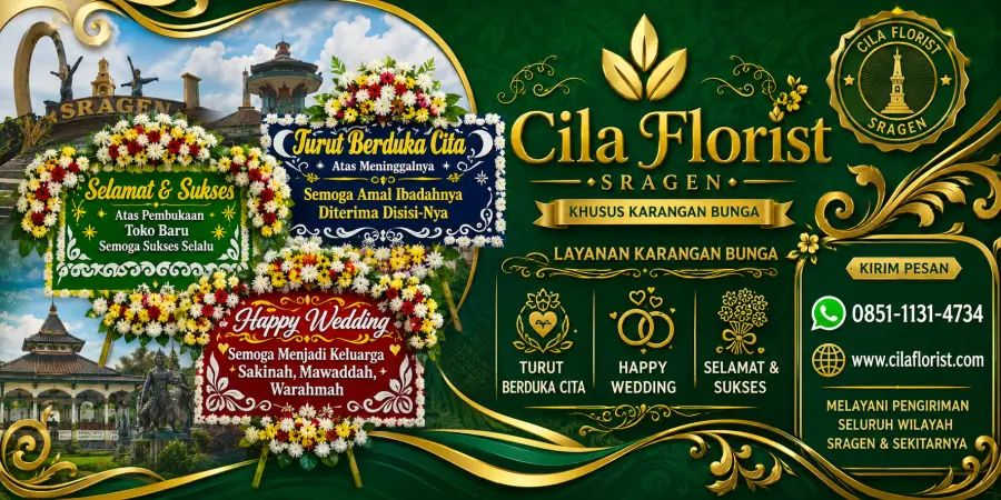 Karangan Bunga Papan Pernikahan di Sragen yang Elegan