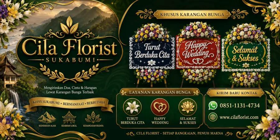 Karangan Bunga Papan Pernikahan Sukabumi dengan Desain Modern