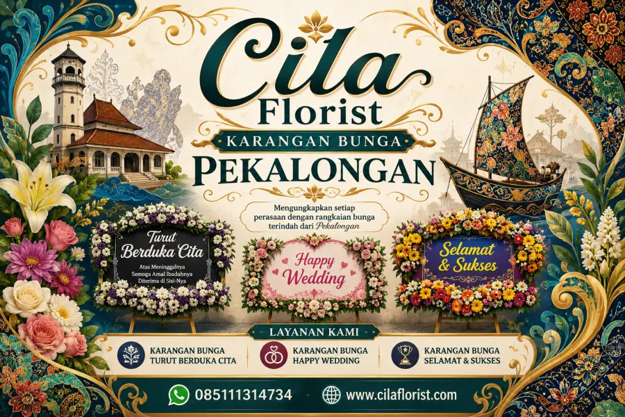 Karangan Bunga Pekalongan Happy Wedding dengan Desain Modern dan Elegan