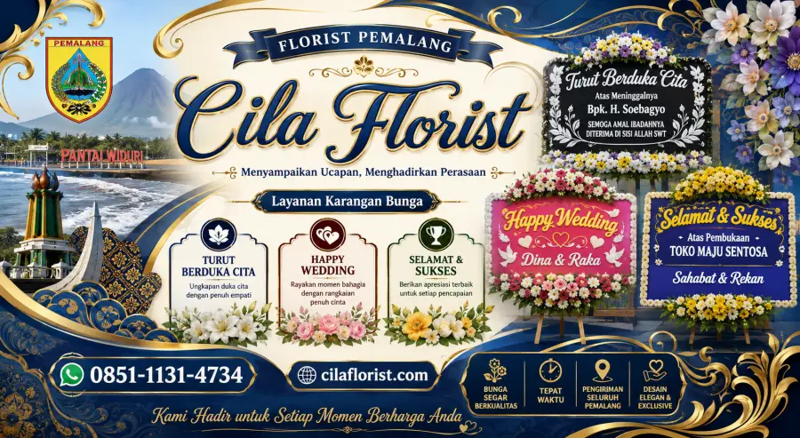 Karangan Bunga Pemalang Profesional | Happy Wedding & Turut Berduka Cita