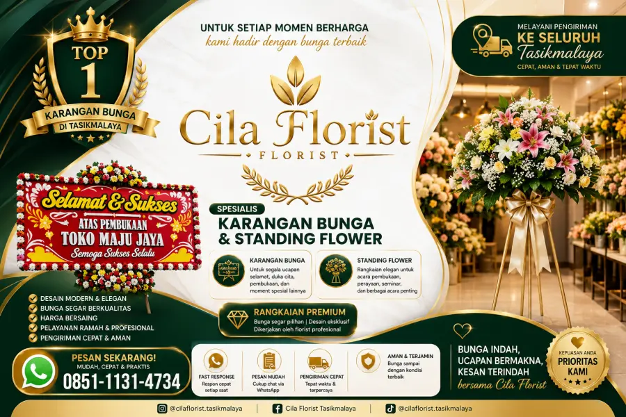 Karangan Bunga Tasikmalaya di Singaparna dengan Desain Bunga Papan Modern