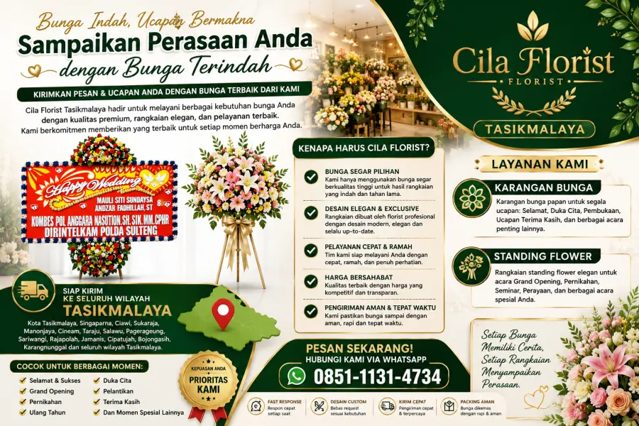 Karangan Bunga Tasikmalaya untuk Pernikahan, Duka Cita, dan Grand Opening