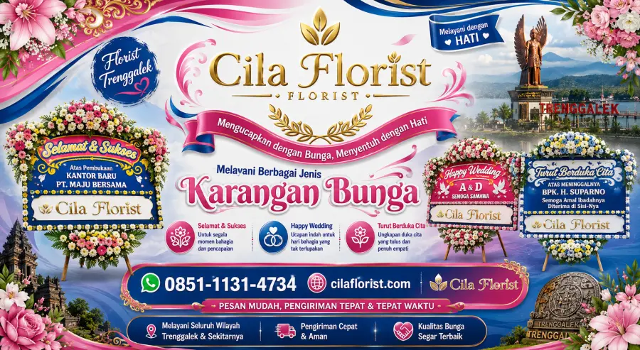 Karangan Bunga Trenggalek 24 Jam untuk Grand Opening, Wedding, dan Duka Cita