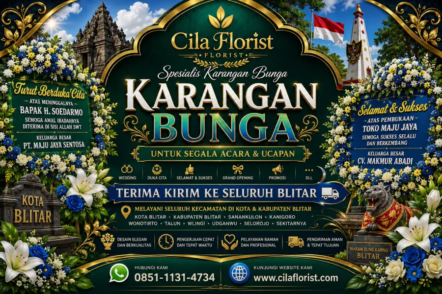 Papan Bunga Blitar Jawa Timur Terlengkap dengan Desain Modern