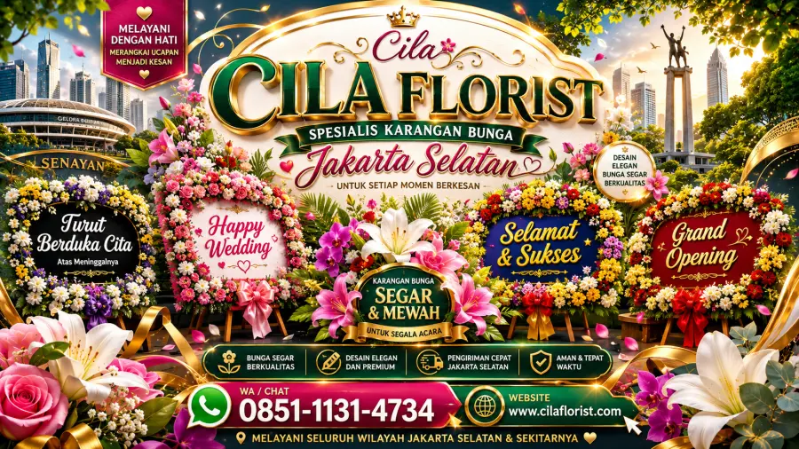 Pesan Karangan Bunga Jakarta Selatan Online dengan Desain Custom dan Modern