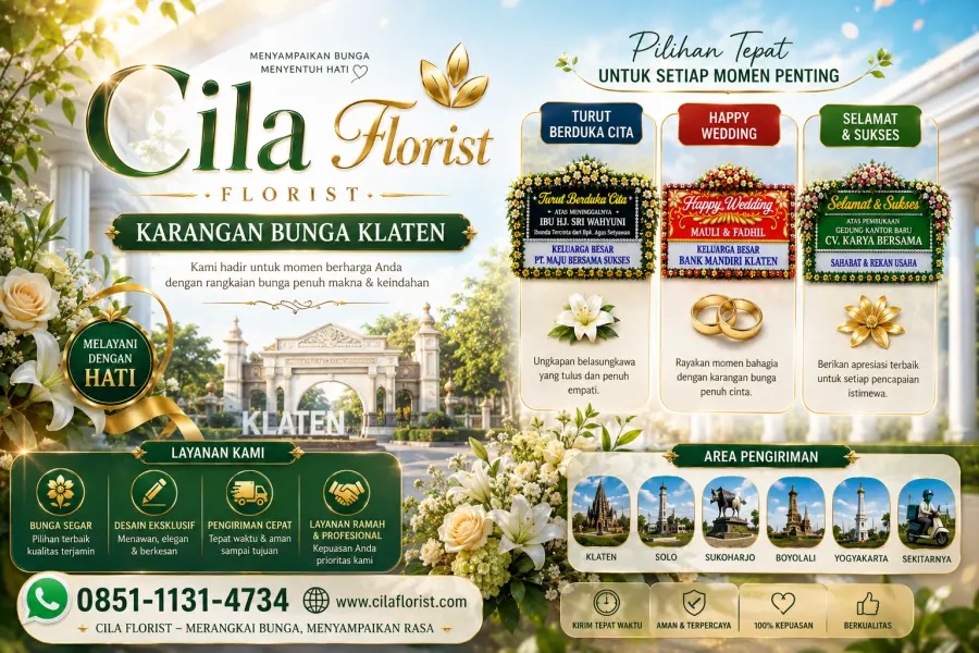 Pesan Karangan Bunga Klaten Online, Praktis dan Tepat Waktu