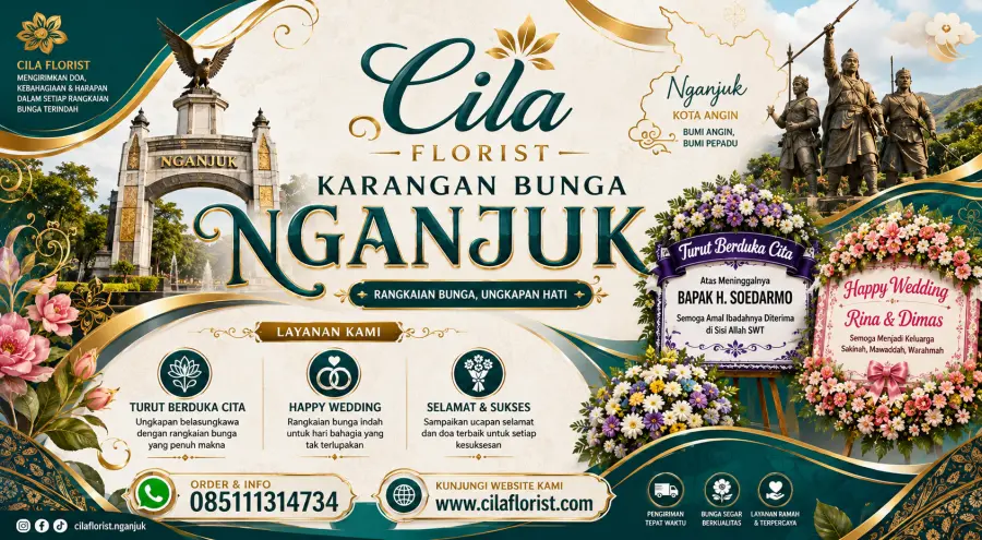 Pesan Karangan Bunga Nganjuk Online, Cepat Sampai ke Lokasi Tujuan