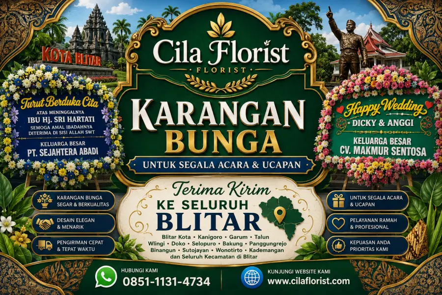 Rangkaian Bunga Blitar Jawa Timur untuk Wedding, Duka Cita, dan Peresmian