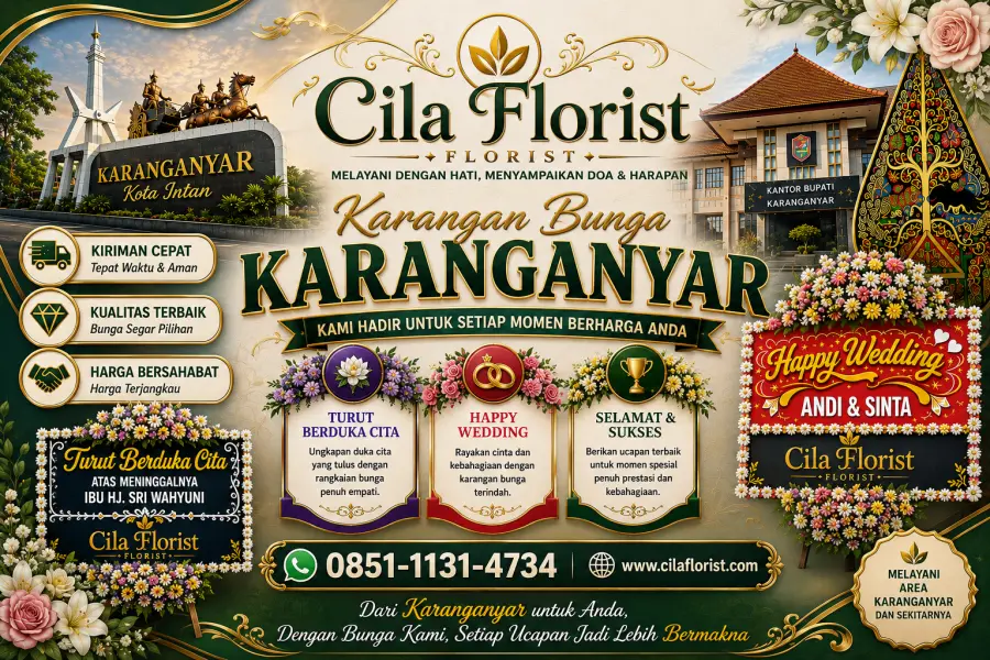 Toko Bunga Karanganyar Terpercaya untuk Pernikahan dan Duka Cita