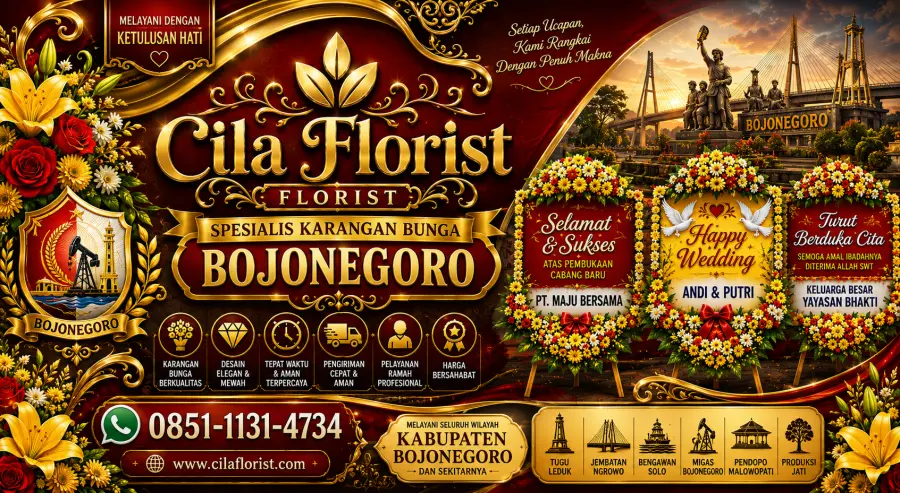 Toko Karangan Bunga Bojonegoro Terpercaya untuk Wedding, Duka Cita, dan Peresmian