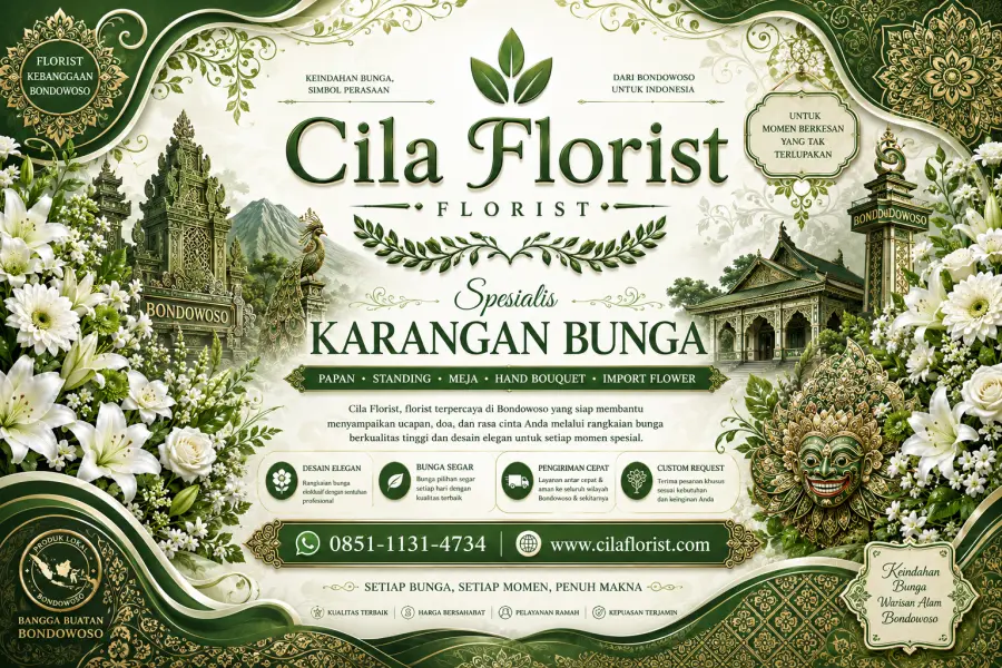 Toko Karangan Bunga Bondowoso Profesional untuk Acara Duka, Pernikahan, dan Grand Opening