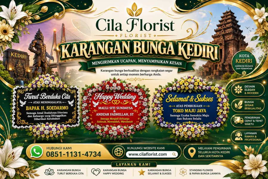 Toko Karangan Bunga Kediri yang Siap Antar ke Seluruh Wilayah Kota