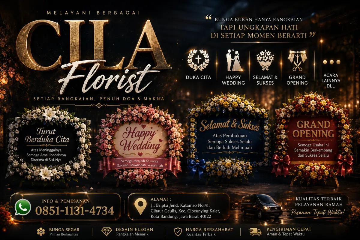 Grand Opening Jadi Lebih Meriah dengan Karangan Bunga dari Cila Florist Bandung