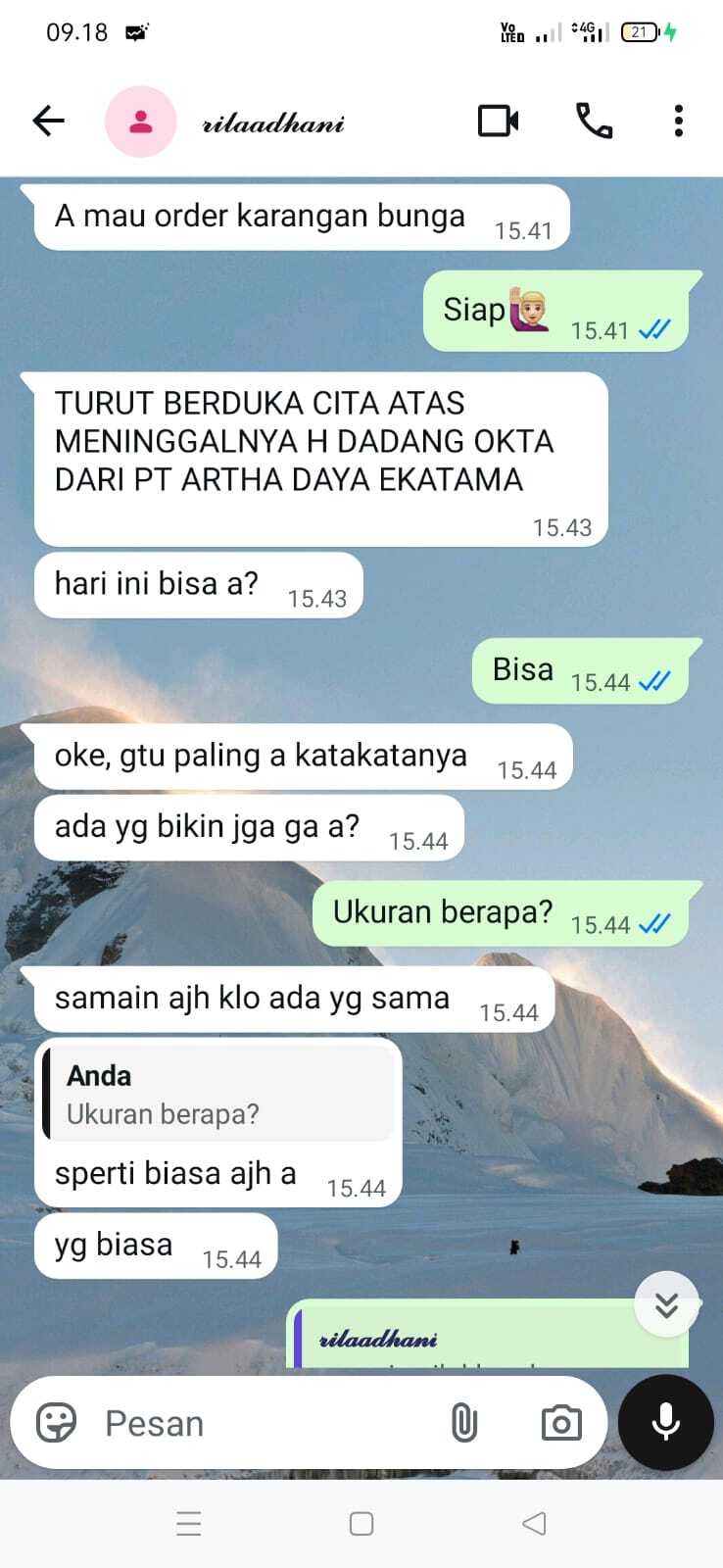 Bunga Papan Duka Cita